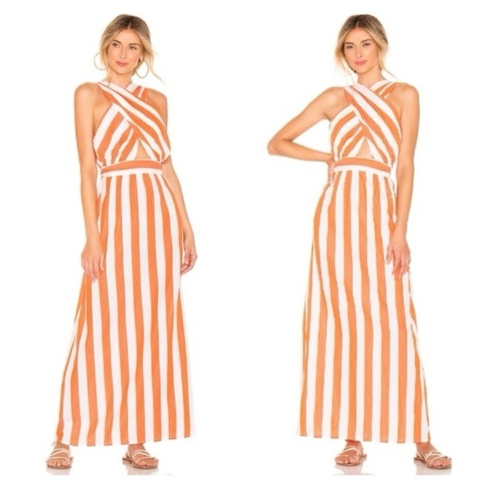 MARA HOFFMAN Rosario Dress in White & Orange (D10)